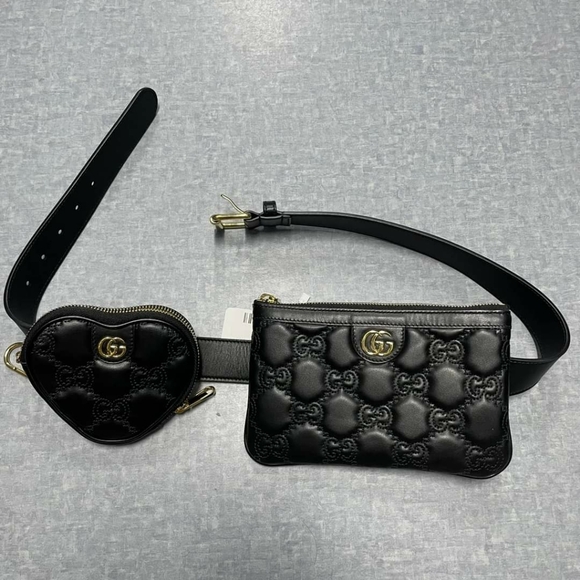 Gucci Handbags - 100% Authentic Gucci GG Matelasse Utility Belt Bag 85/34